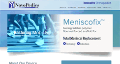 Desktop Screenshot of novopedics.com
