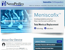 Tablet Screenshot of novopedics.com